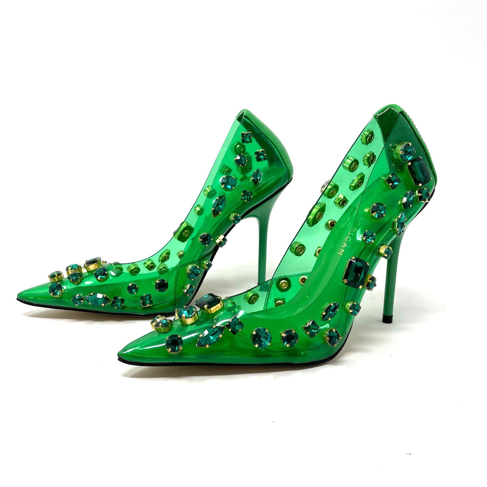 Good American Good American Diamonds Are Forever Heels 6.5 Green GSH008-X Size US 6.5 / IT 36.5 - 9 Thumbnail