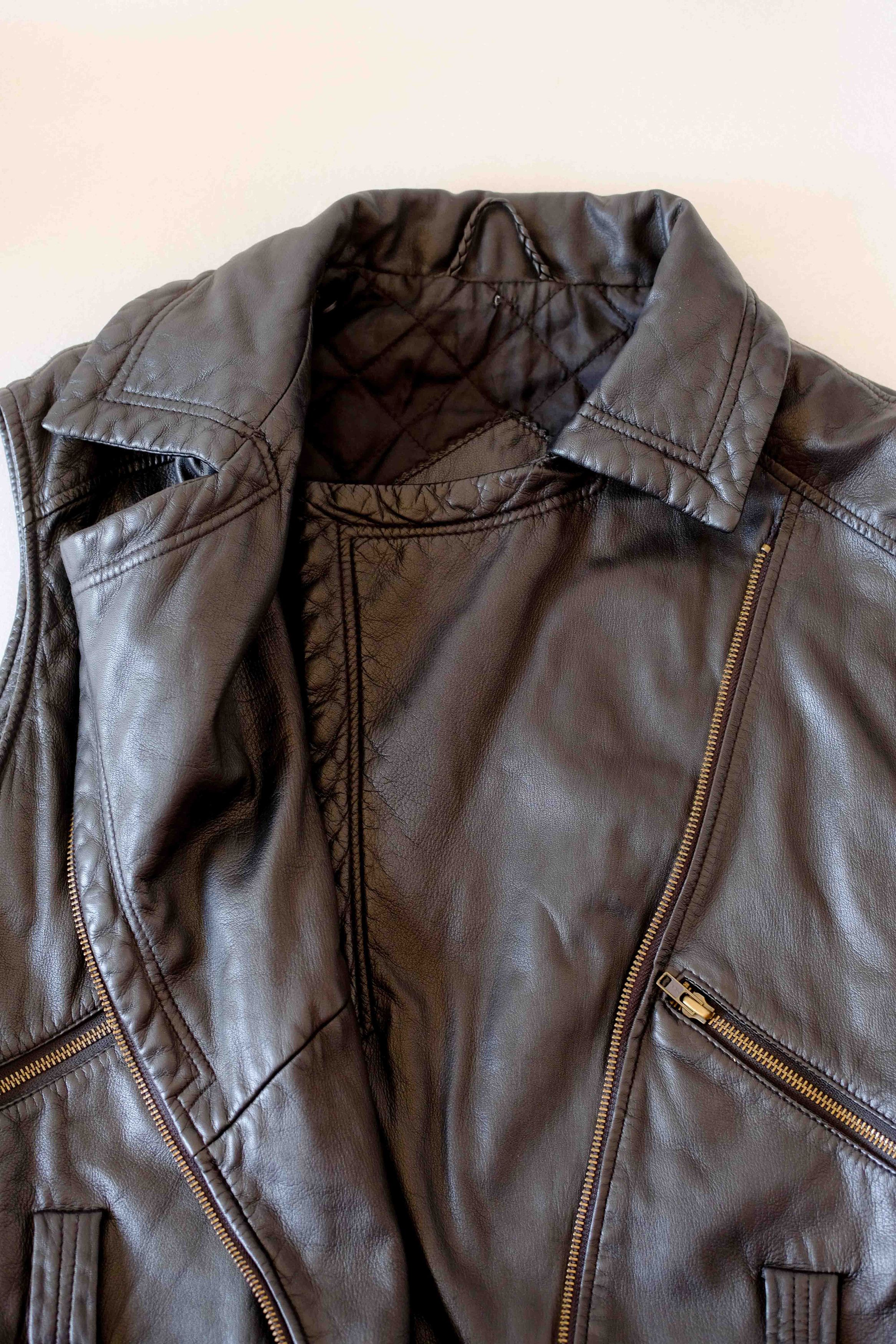Other Gerry Weber leather biker-style vest Size US L / EU 52-54 / 3 - 9 Thumbnail