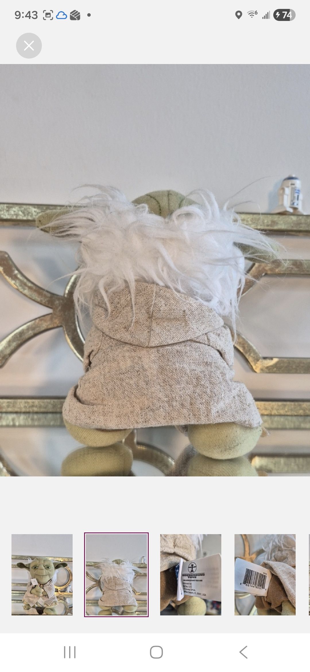 Other Stars Wars × Underground Toys Yoda Plush Size ONE SIZE - 2 Thumbnail