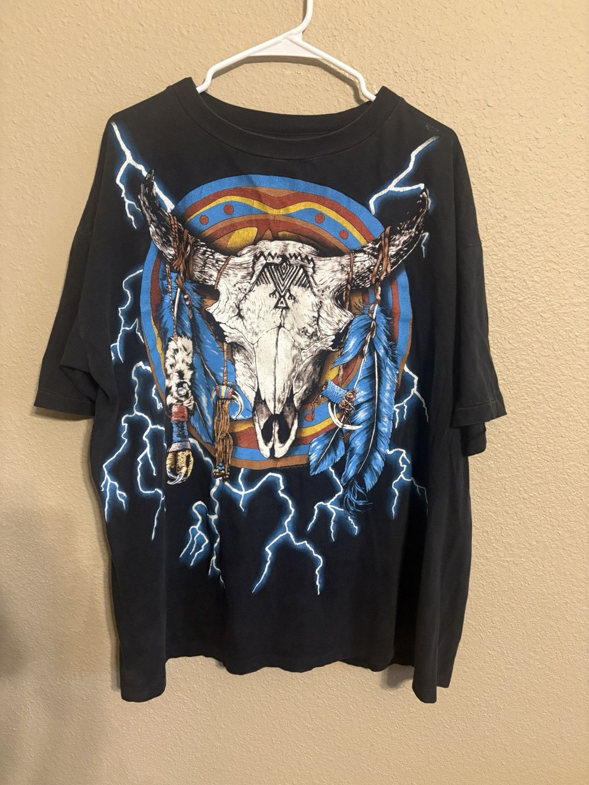 Other Vintage American Thunder Shirt Eagle Indian Print Size US XXL / EU 58 / 5 - 1 Thumbnail