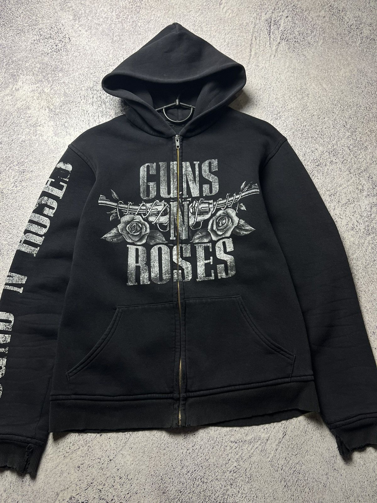 Band Tees Vintage Guns N Roses Distressed Faded Zip Hoodie Size US M / EU 48-50 / 2 - 7 Thumbnail