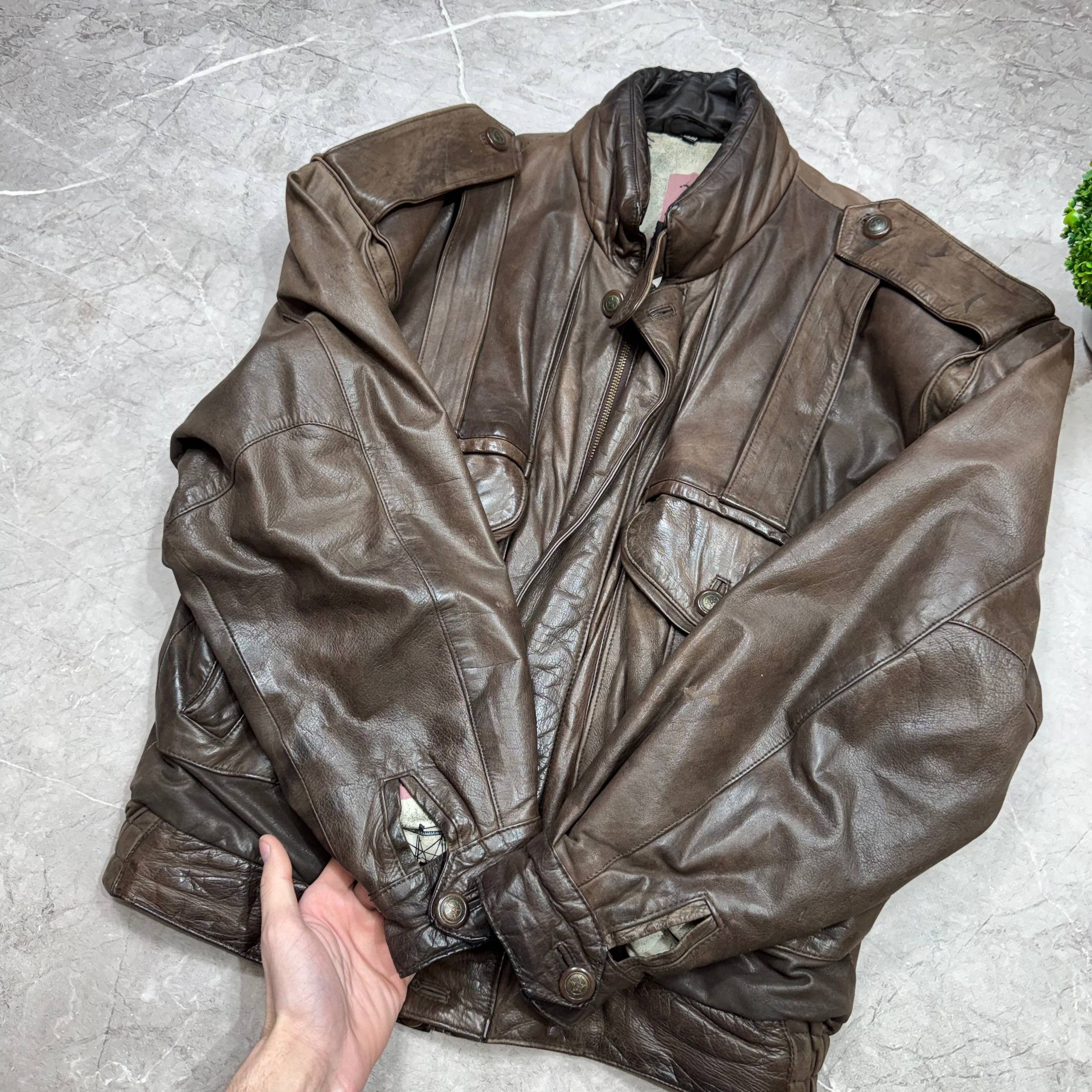Japanese Brand Vintage 80s Brown Leather Casual Jacket Mens Size 48 Size US M / EU 48-50 / 2 - 8 Thumbnail