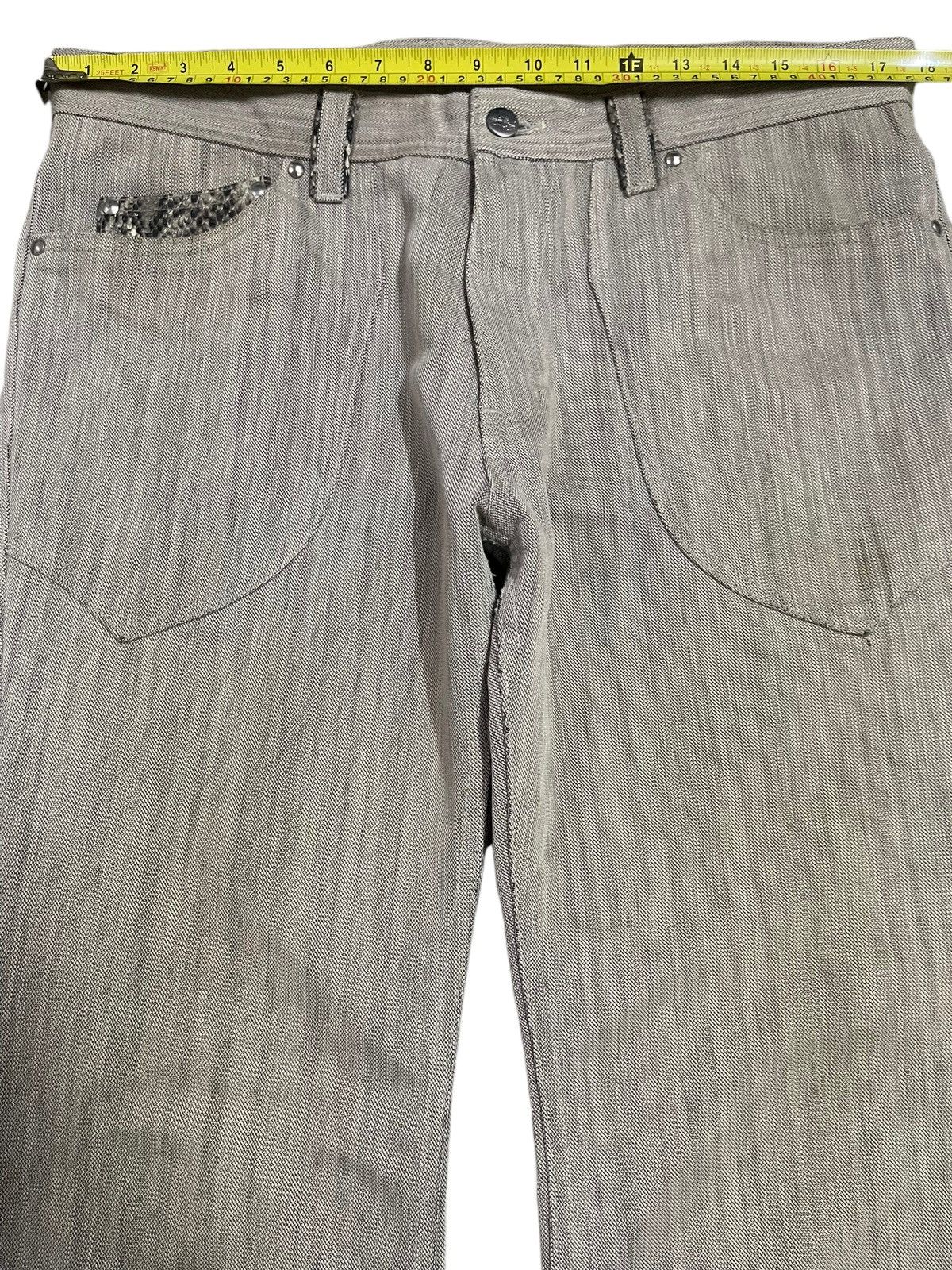 Hysteric Glamour Vintage Japanese Brand Snake Skin Style Wide Leg Jeans Size US 35 - 11 Thumbnail