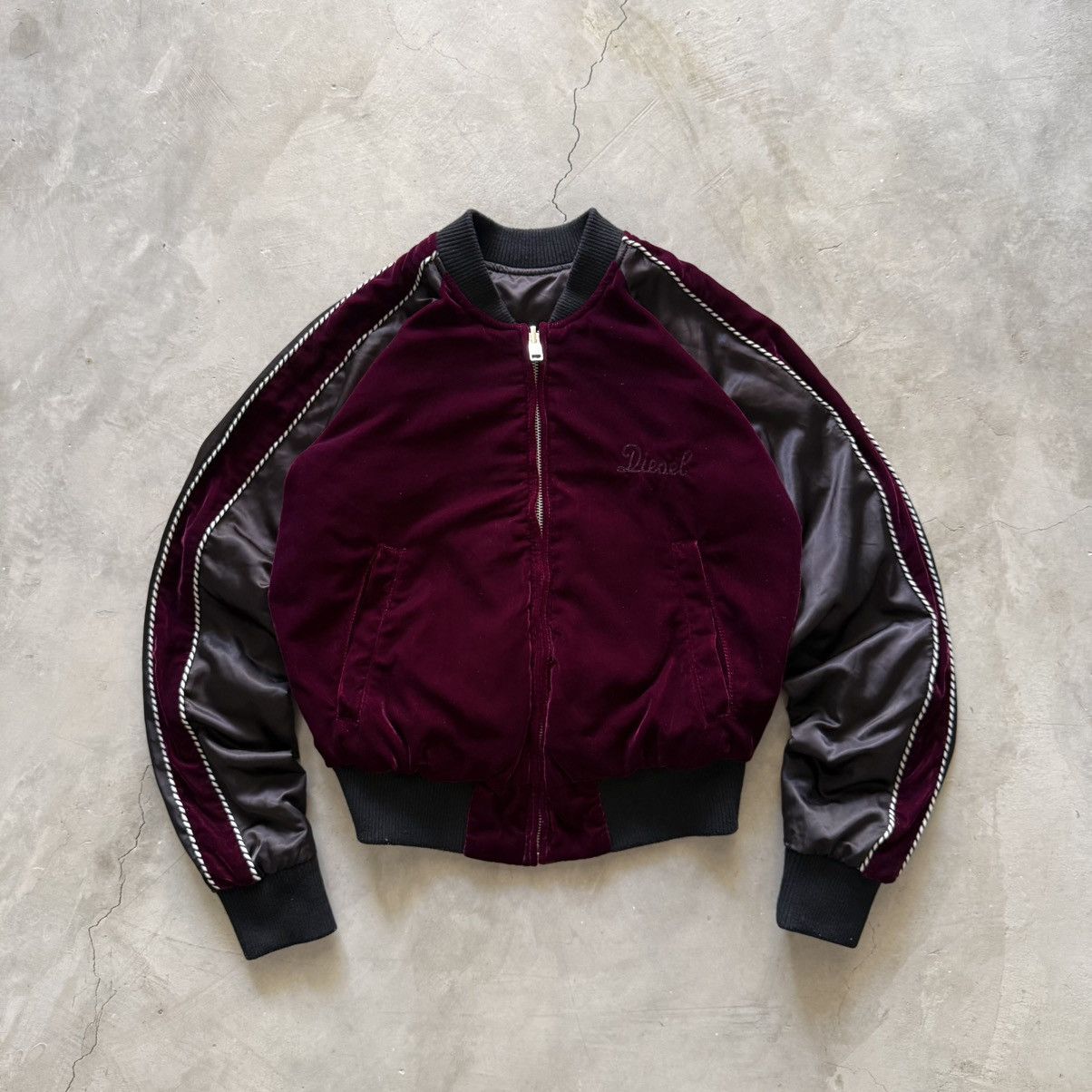 Diesel Diesel Reversible Bomber Rare Velvet Sukajan Jacket Size S / US 4 / IT 40 - 1 Thumbnail
