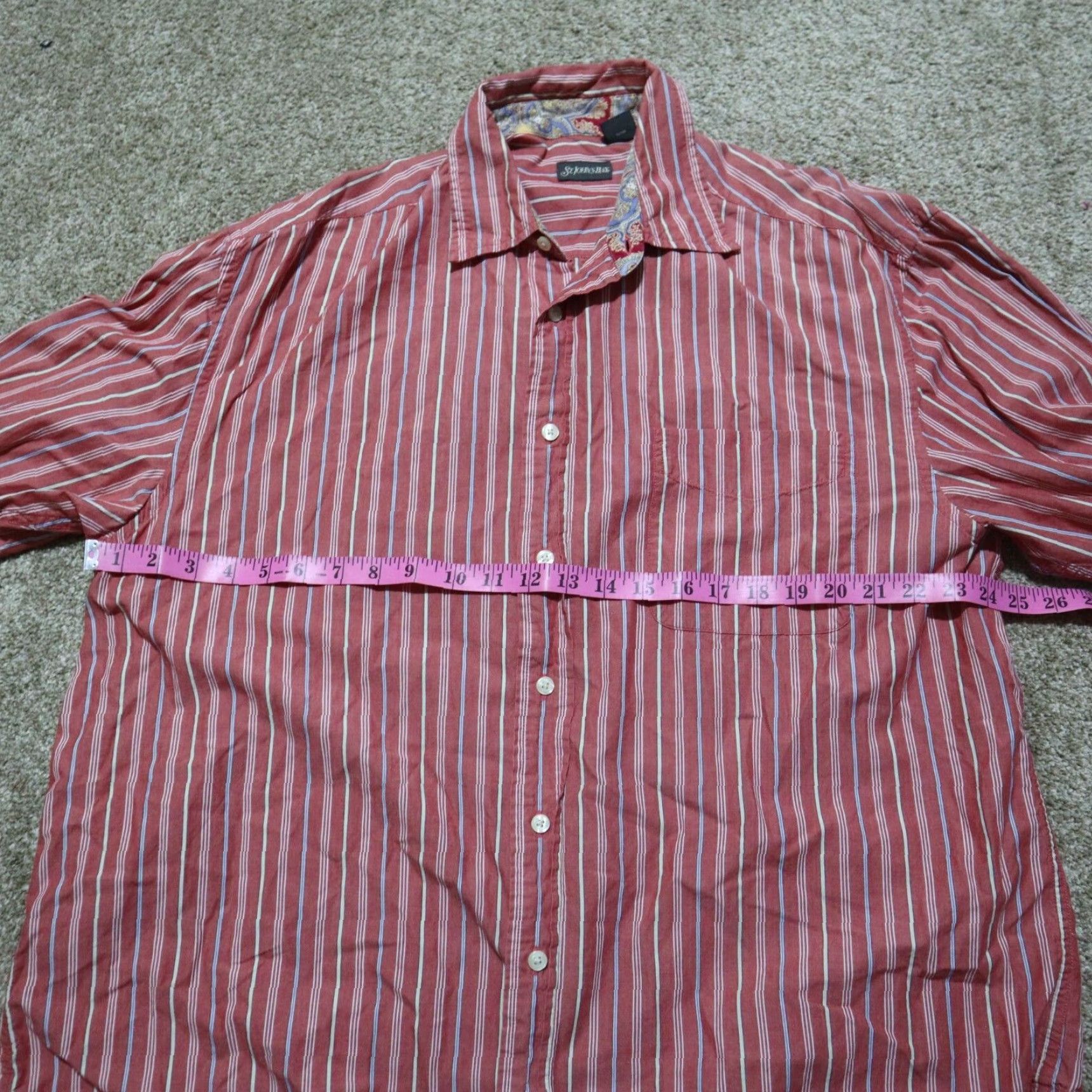 Vintage St John's Bay Shirt 100% Cotton Red Plaids & Checks Button-Up Long Sleeve Mens L Large Size US L / EU 52-54 / 3 - 5 Thumbnail
