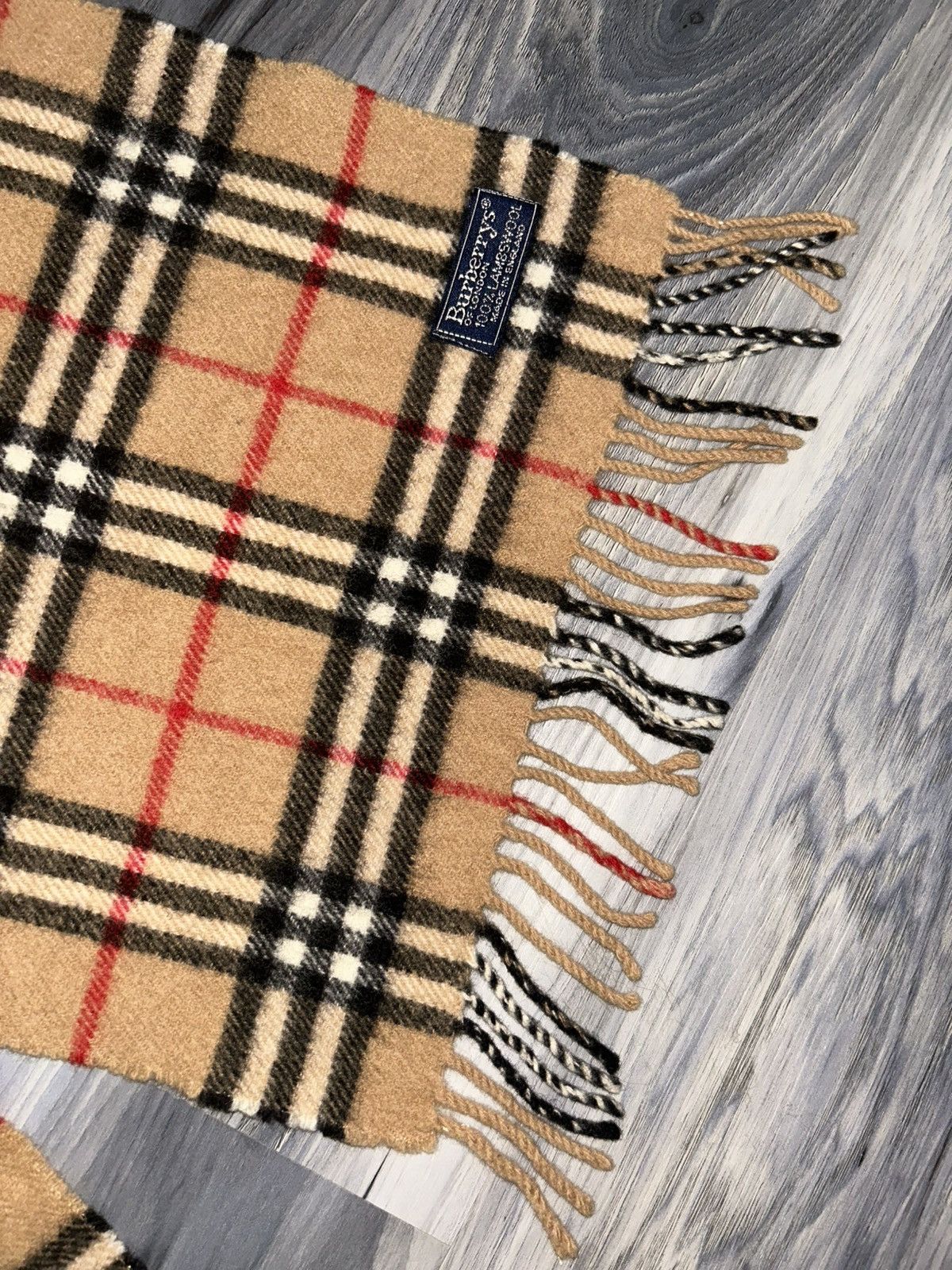 Burberry Vintage Burberry Nova Check Lambswool Scarf Size ONE SIZE - 3 Thumbnail