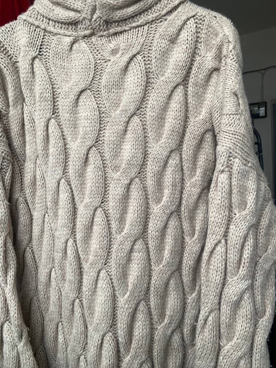 Burberry × Vintage Thomas Burberry Beige Cable Knitted Wool Sweater Size M / US 6-8 / IT 42-44 - 12 Thumbnail