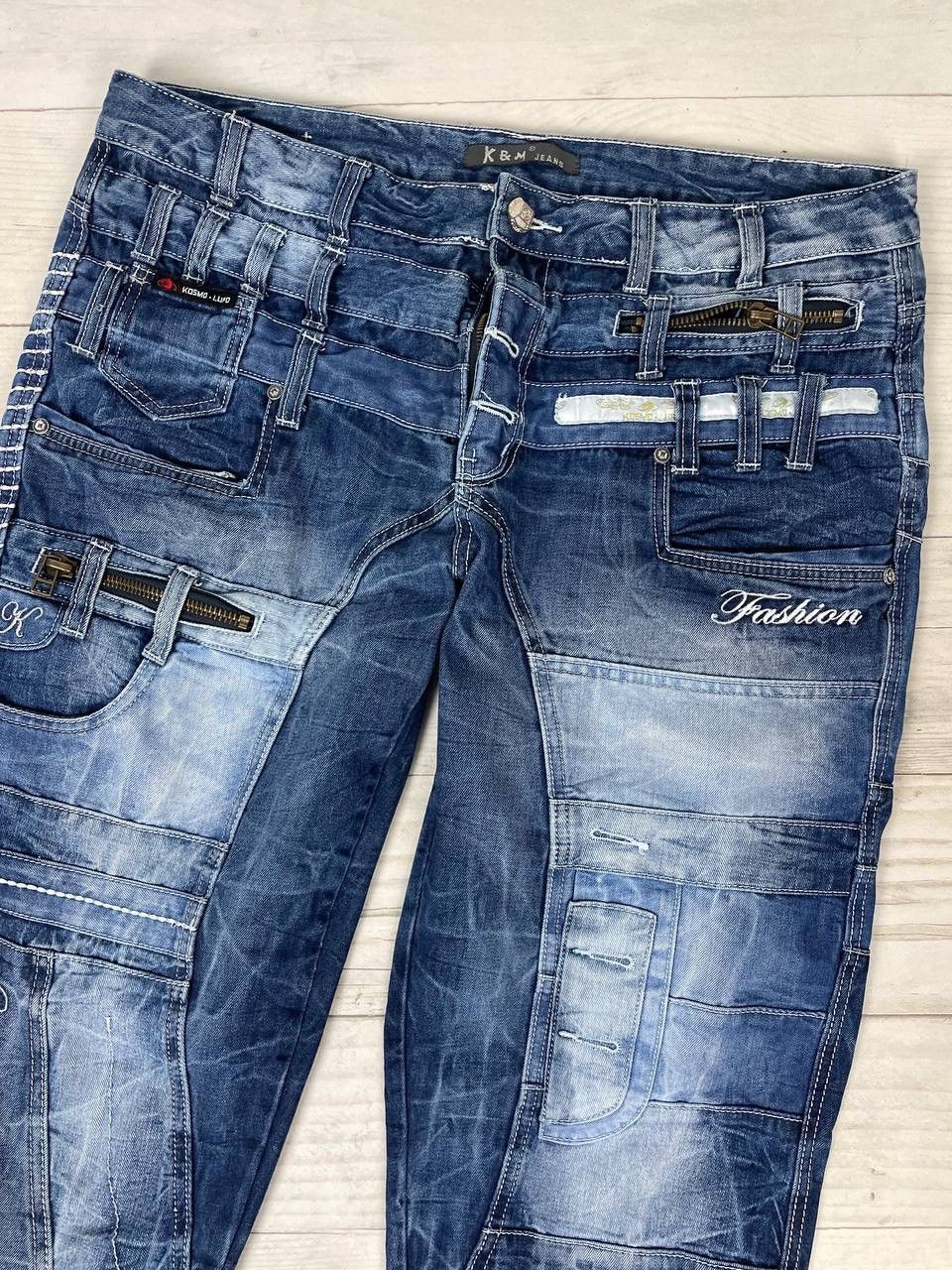 Japanese Brand Kosmo Lupo Distressed Gothic Punk Denim Jeans Japan Y2K Size US 38 / EU 54 - 18 Thumbnail