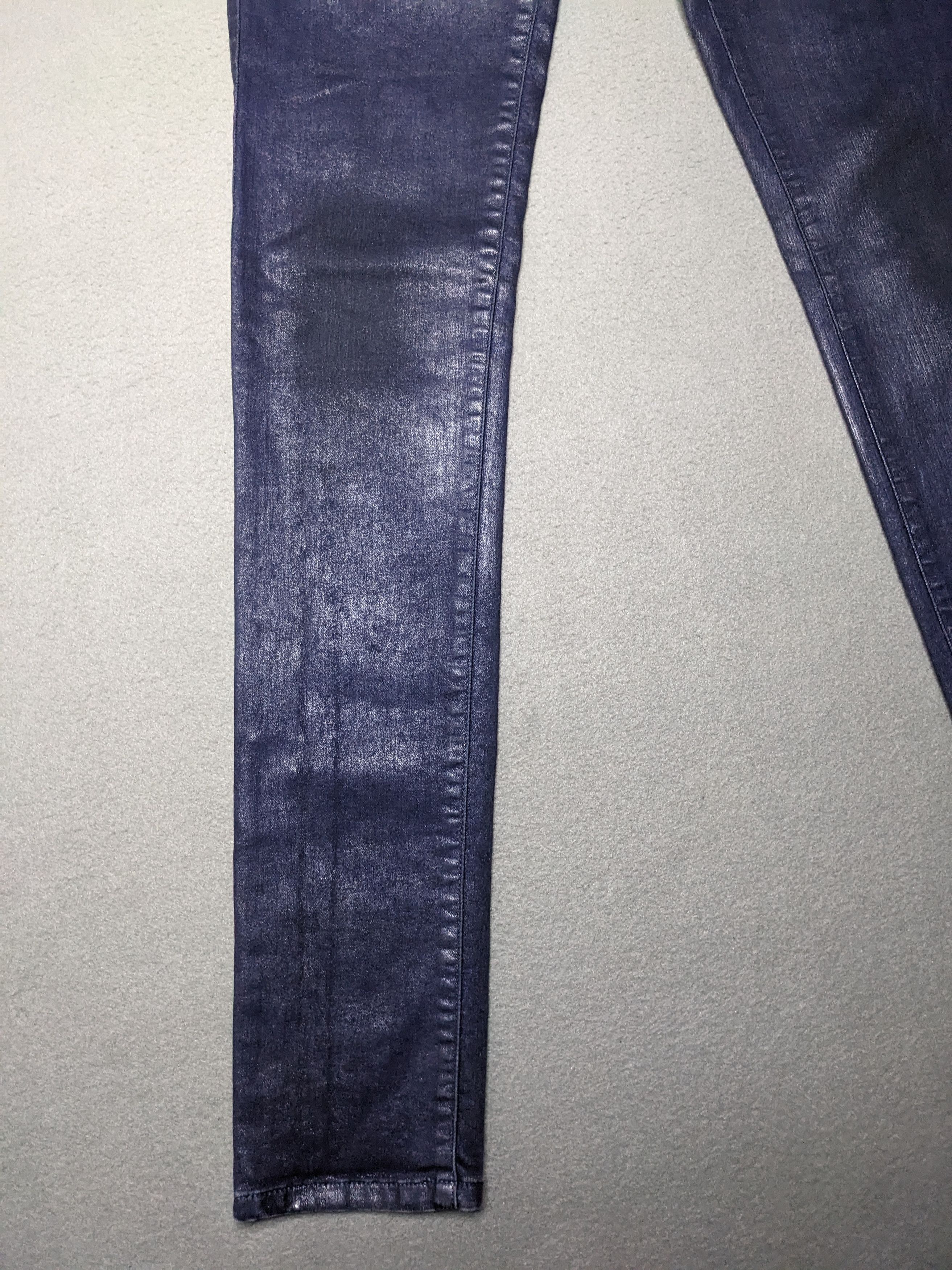 Diesel Diesel Livier SP Jeans Coated Denim 28x33 Skinny Low Rise Size 26" / US 2 / IT 38 - 11 Thumbnail