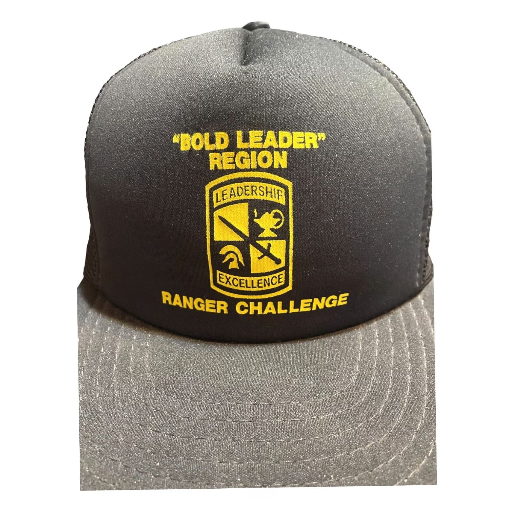 Vintage VINTAGE Snap-Back Trucker Hat Cap Adjustable Bold Leader Region Baseball Men Black 90s USA 80s Size ONE SIZE - 3 Thumbnail