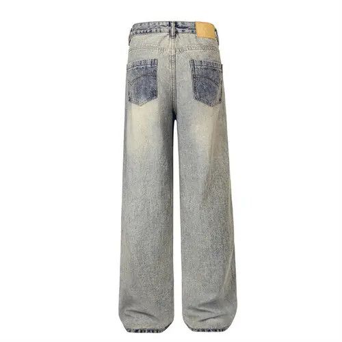 Japanese Brand × Jean Pants Trendy street casual distressed washed straight jeans Size US 32 / EU 48 - 3 Thumbnail