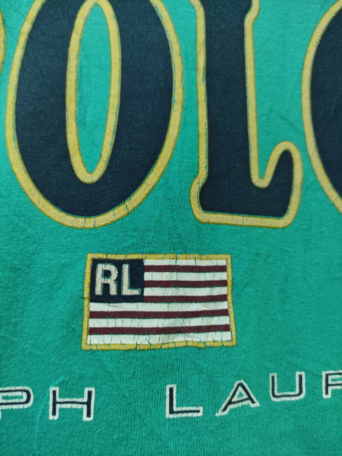 Polo Ralph Lauren Vtg 90's Polo Ralph Lauren Logo Mint Color Shirt Size US XL / EU 56 / 4 - 4 Thumbnail