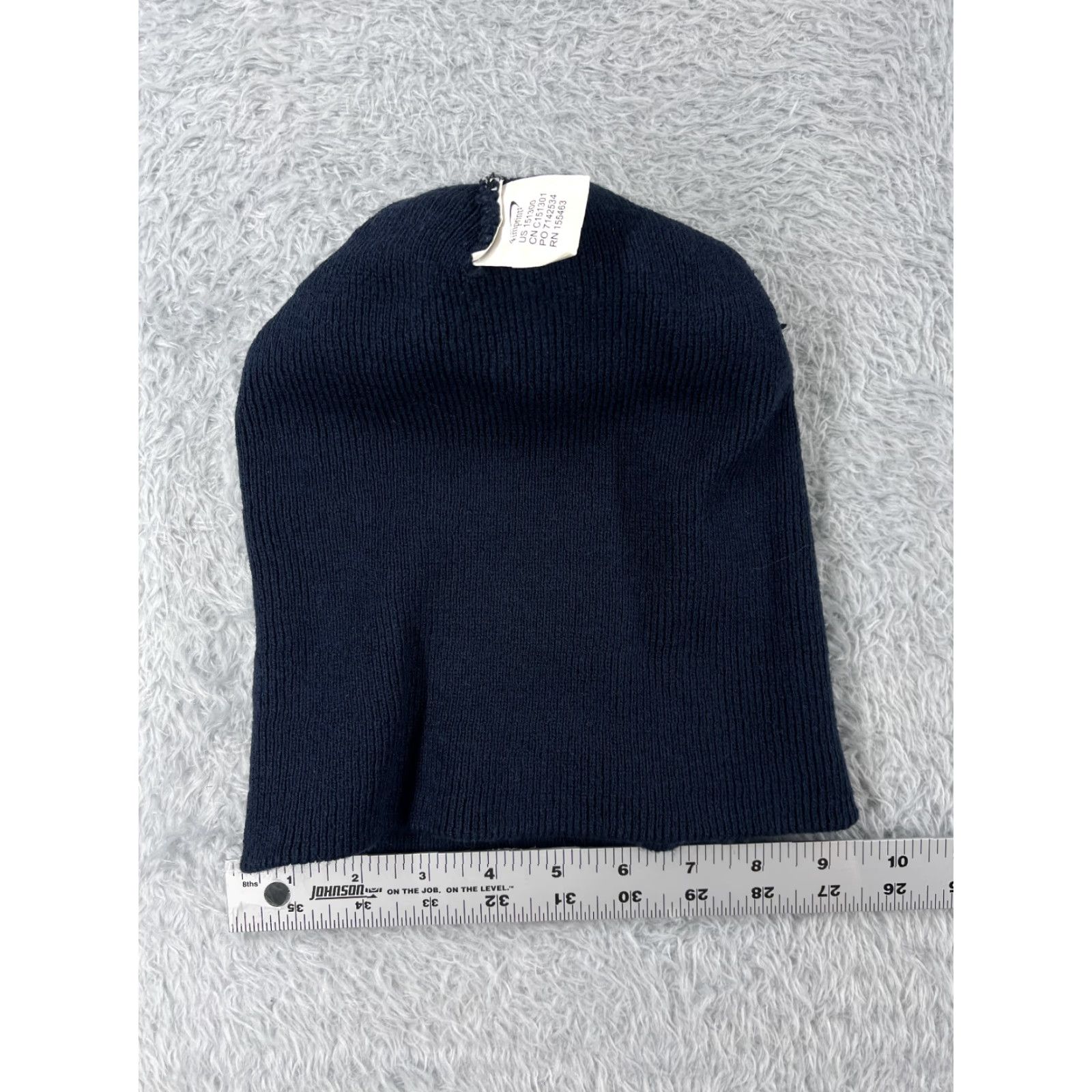 Vintage Crossland Beanie Hat Adult One Size Blue Stripe Knit 100% Acrylic Logo Outdoor Winter Size ONE SIZE - 7 Thumbnail