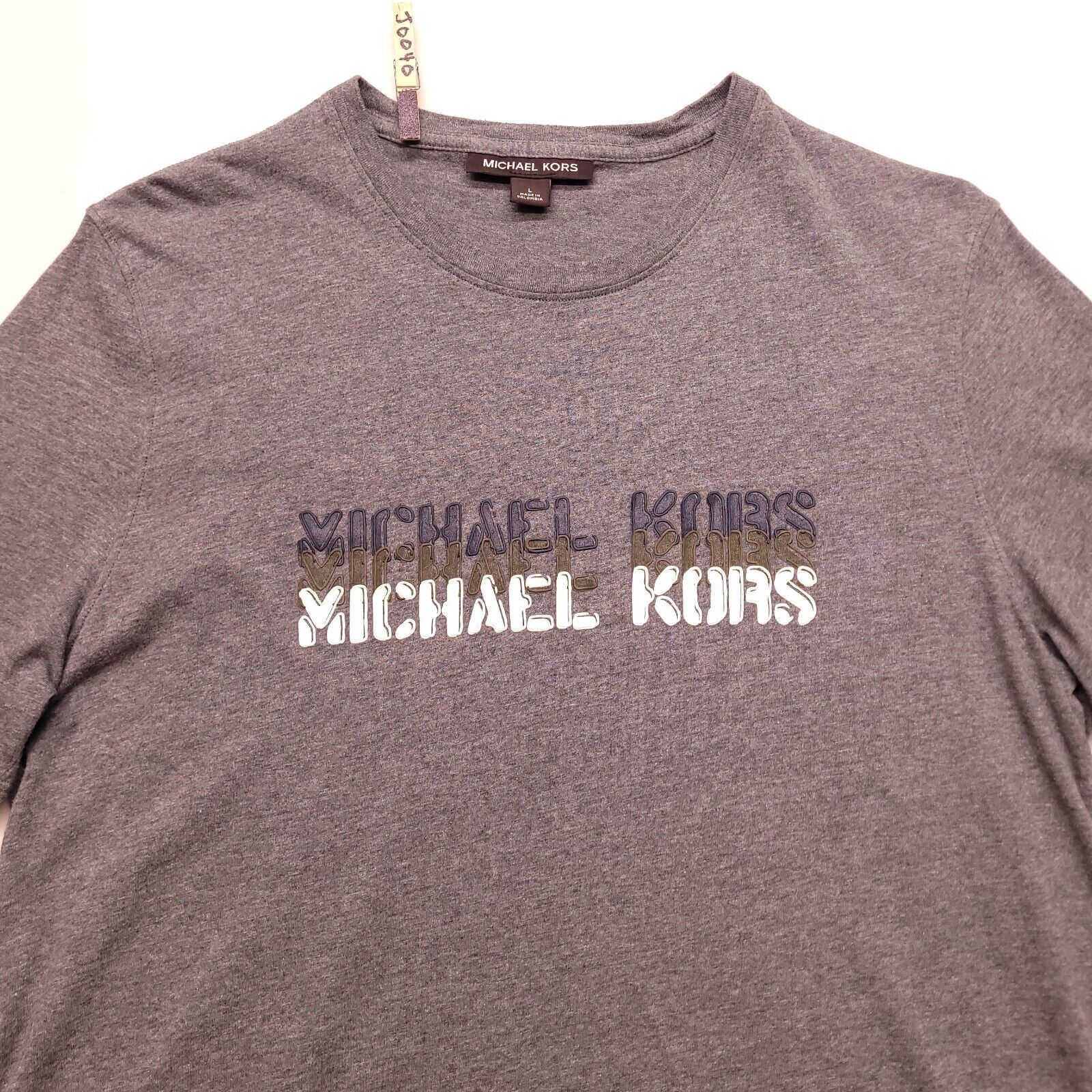 Michael Kors Michael Kors Casual Pullover Graphic T Shirt Men Size L Gray Size US L / EU 52-54 / 3 - 1 Thumbnail