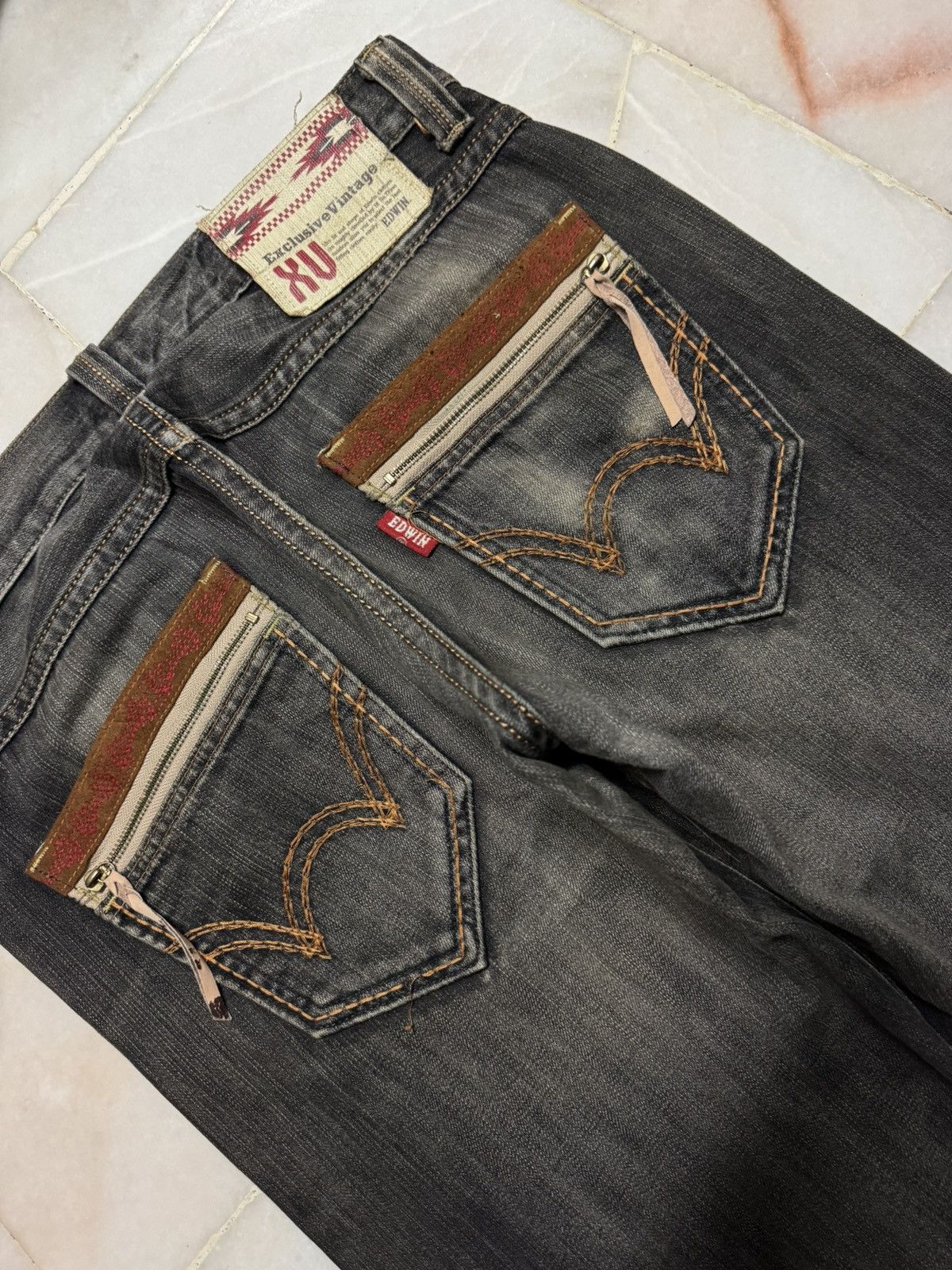 Japanese Brand 90's Vintage Japanese Faded Distressed Black Jeans Size US 34 / EU 50 - 12 Thumbnail