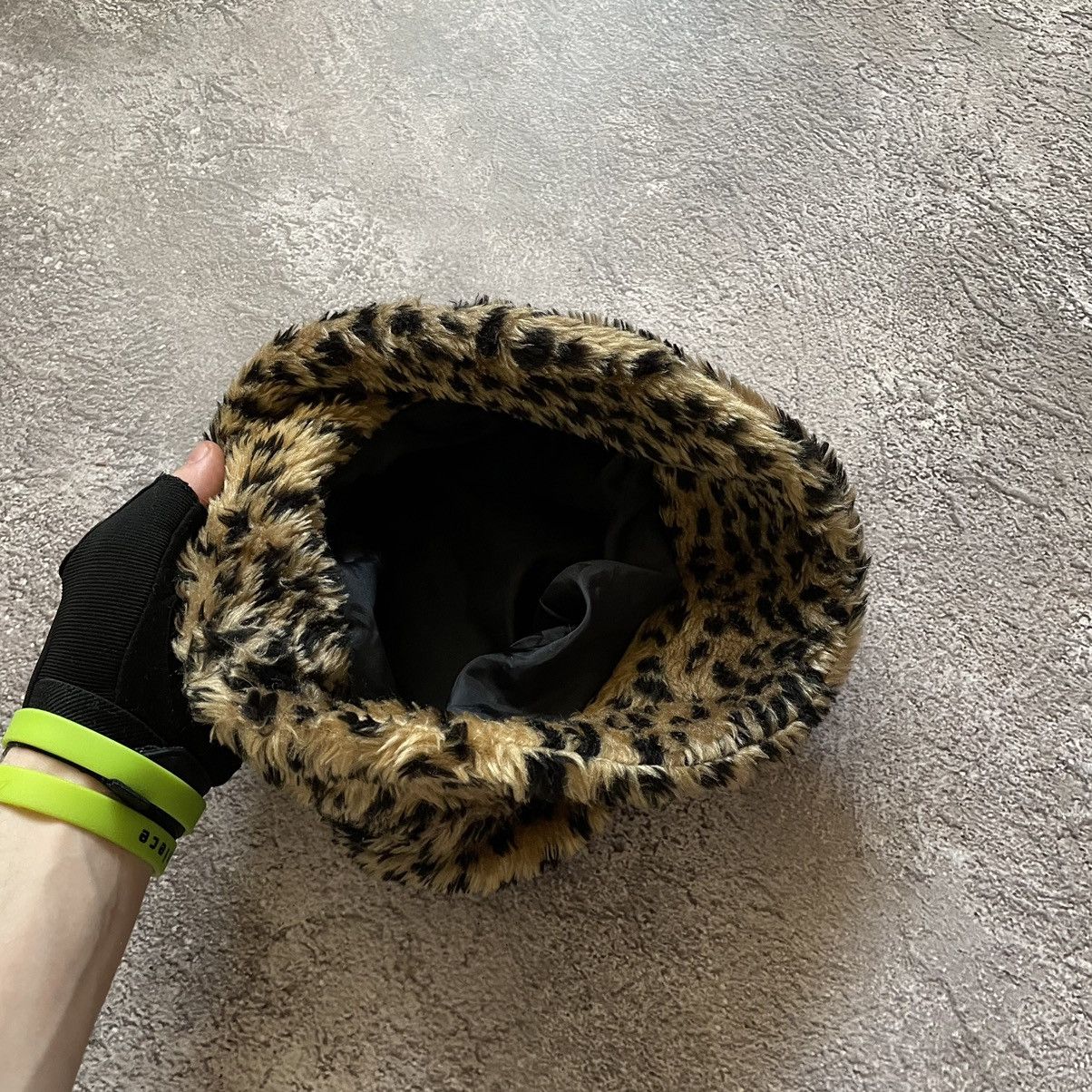 Vintage Vintage 90s Leopard Mohair Beanie Grunge Alt Y2K Baggy OS Size ONE SIZE - 4 Thumbnail