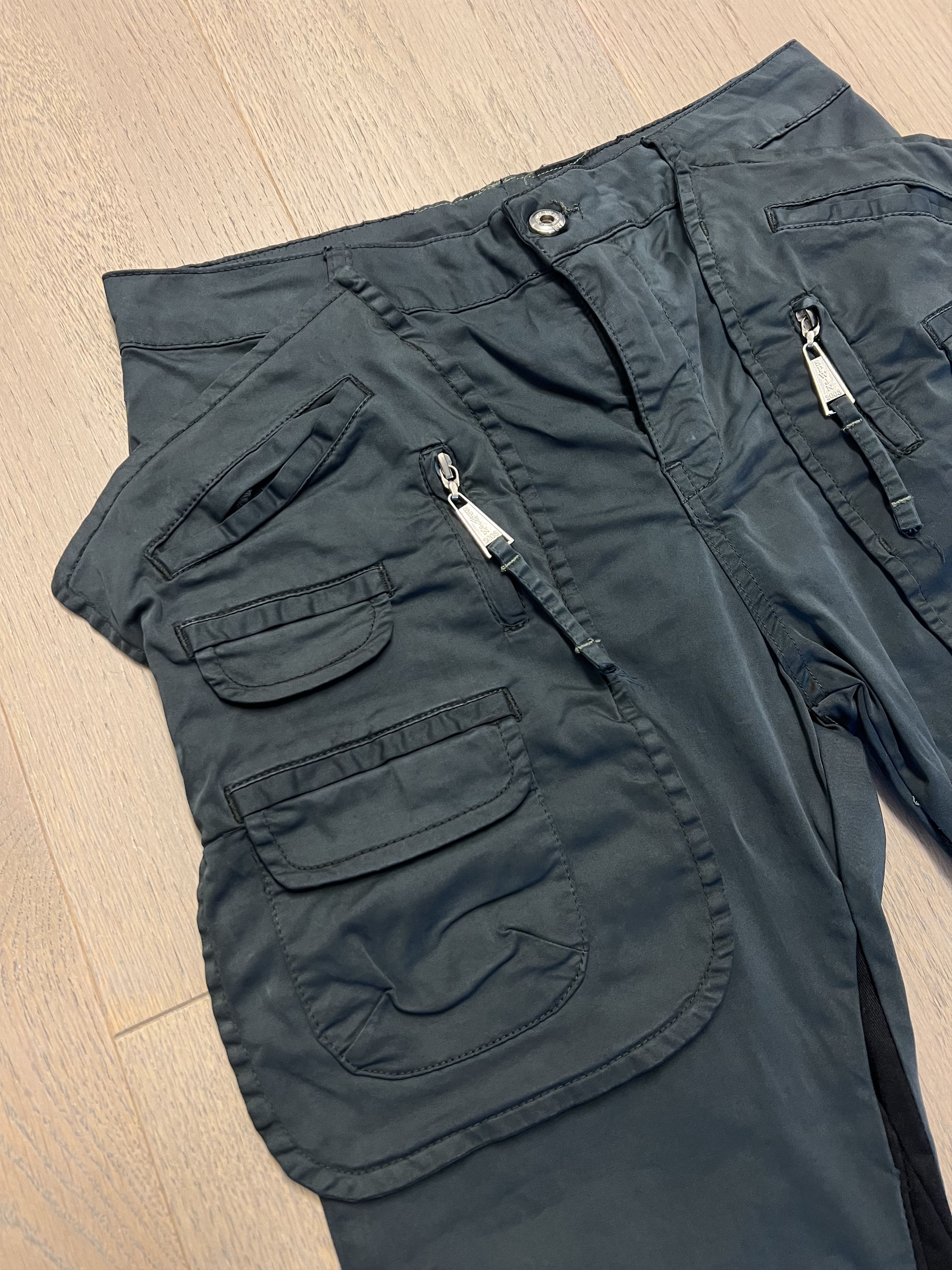 Le Grande Bleu (L.G.B.) Vintage wide-leg multipcoket tactical cargo pants. Size US 31 - 3 Thumbnail