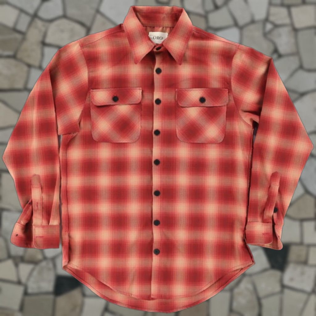 Vintage Oro Shirt Tartan Plaid Flannel Long Sleeve Button Up Red Mens S Size US S / EU 44-46 / 1 - 1 Thumbnail