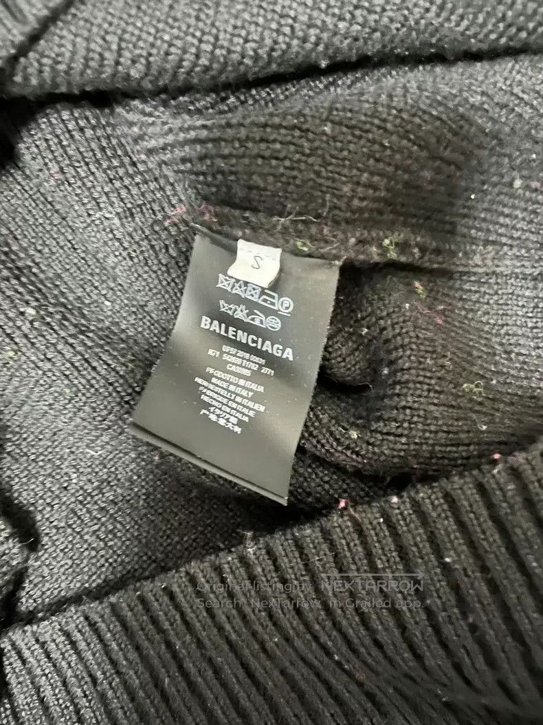 Balenciaga Balenciaga Colorful flag fuzzy high-neck sweater Size US S / EU 44-46 / 1 - 4 Thumbnail
