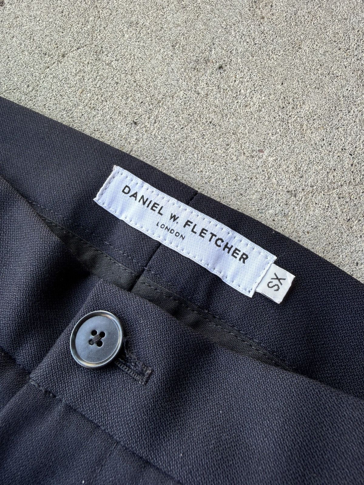 Daniel W. Fletcher DANIEL W. FLETCHER 21AW Dark Navy Wool Slit Trousers Size US 28 / EU 44 - 8 Thumbnail