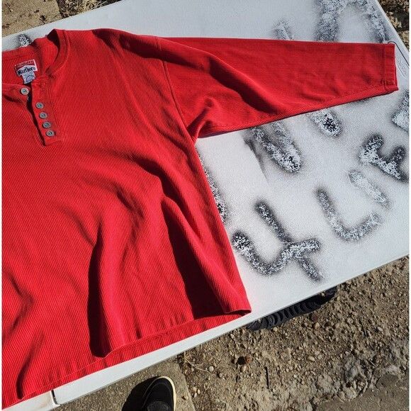 Marlboro Vtg Marlboro Thermal Layered Henley shirt made in USA Size US L / EU 52-54 / 3 - 5 Thumbnail