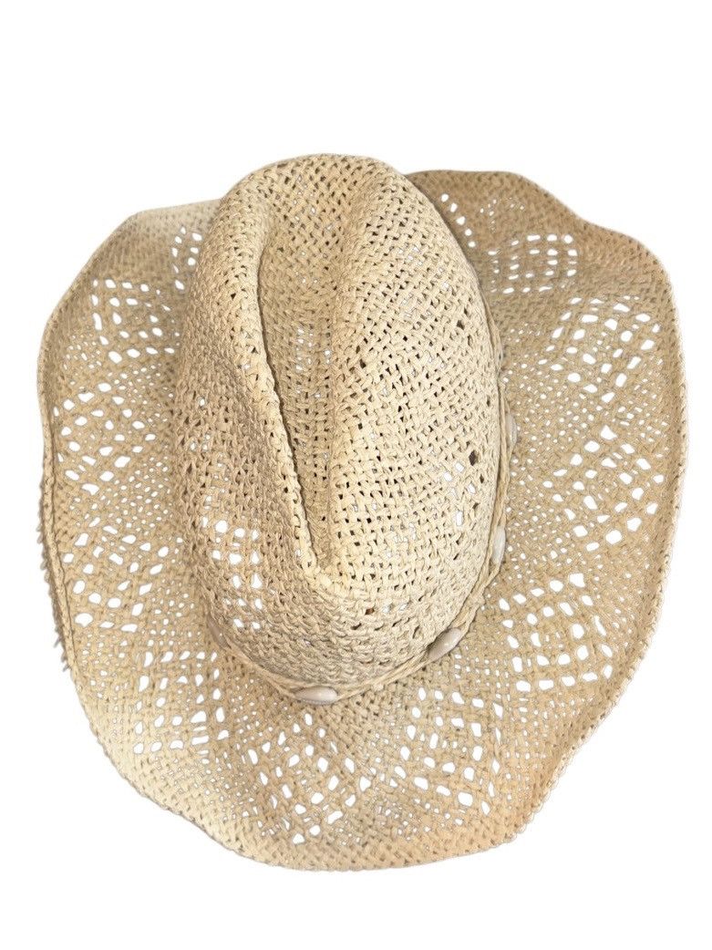Vintage Vintage Sundance Crochet Raffia Cowboy Hat Size ONE SIZE - 5 Thumbnail