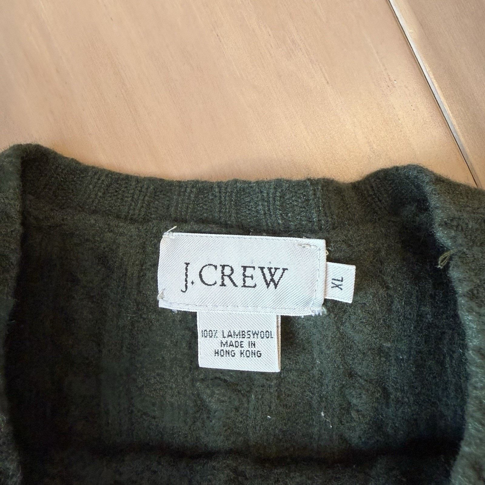 J.Crew Vintage J Crew Cable Knit Wool Sweater XL Green Oarsman Size US XL / EU 56 / 4 - 7 Thumbnail