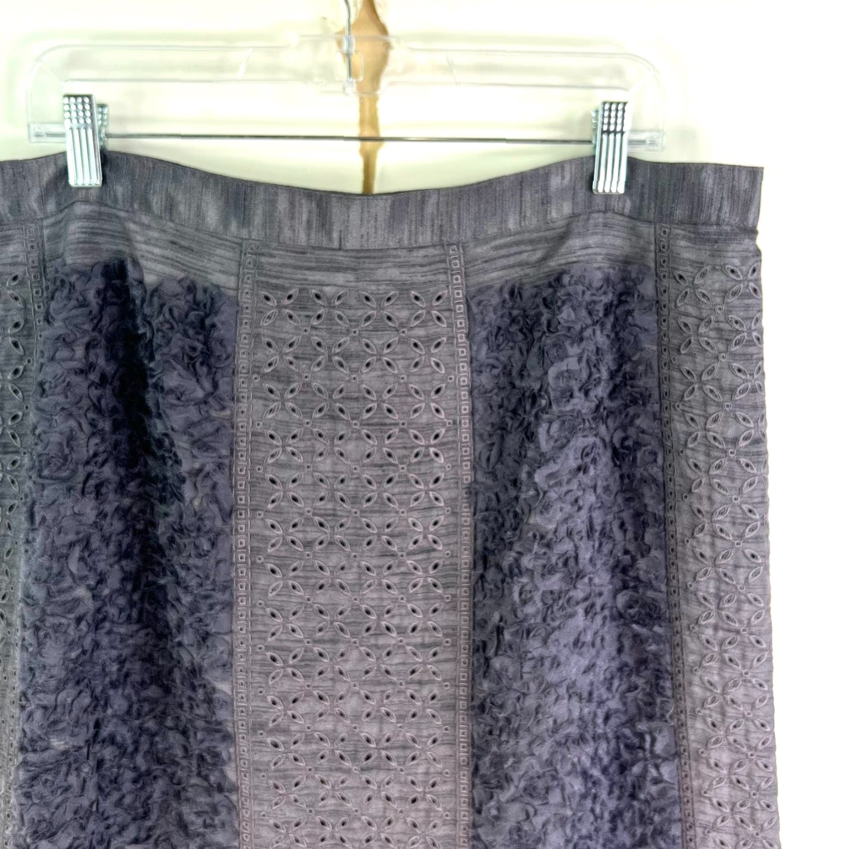 Vintage J Song Skirt Womens 16 Gray/Purple Boho Peasant Patchwork A Line Maxi Flared Size 38" / US 16 / IT 52 - 3 Thumbnail