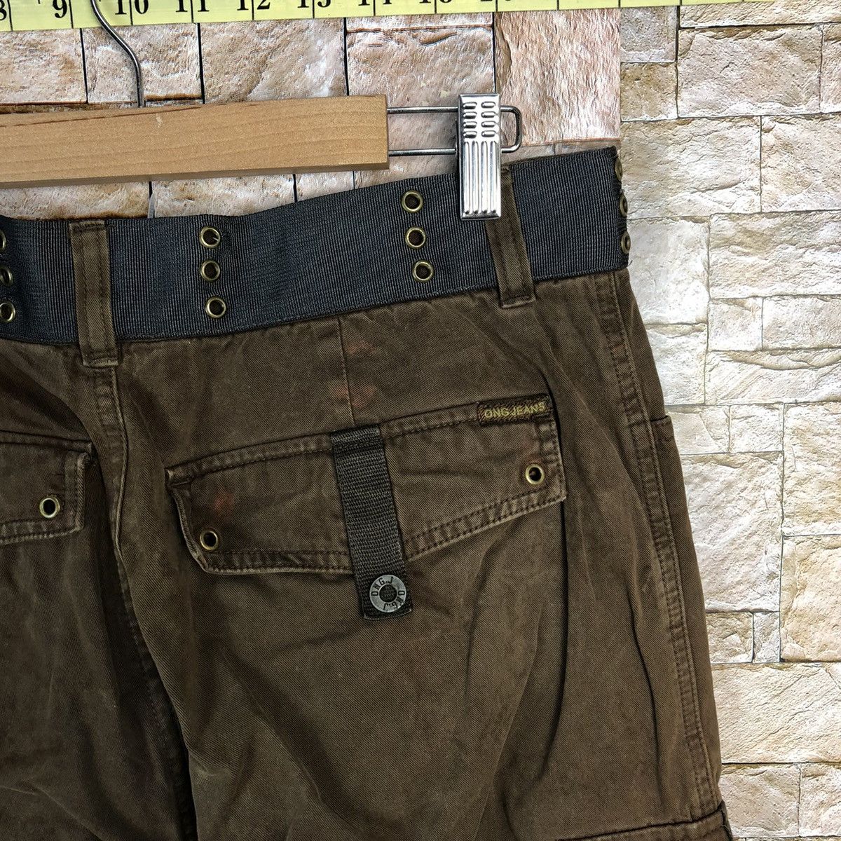 Japanese Brand O.N.G Jeans utility tactical Cargo Multipocket Pants #A355 Size US 31 - 19 Thumbnail