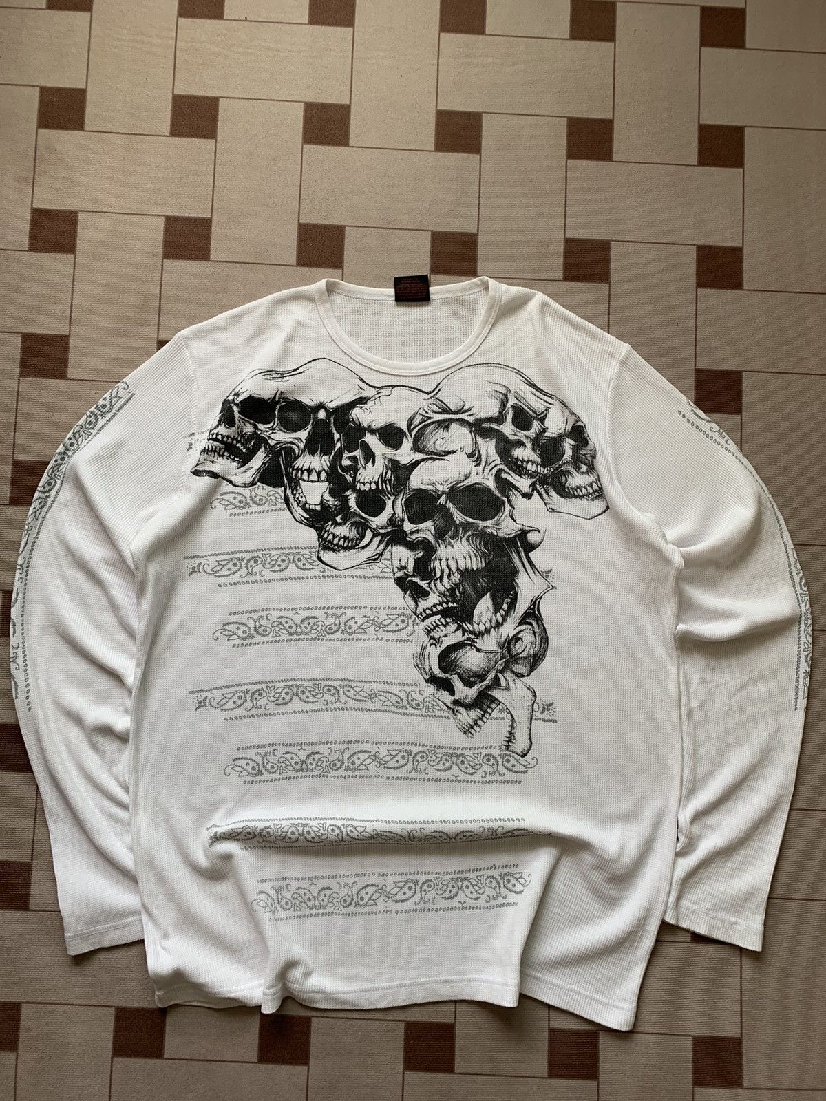 Affliction Vintage Y2K MMA Elite Waffle Shirt Size US XL / EU 56 / 4 - 1 Thumbnail