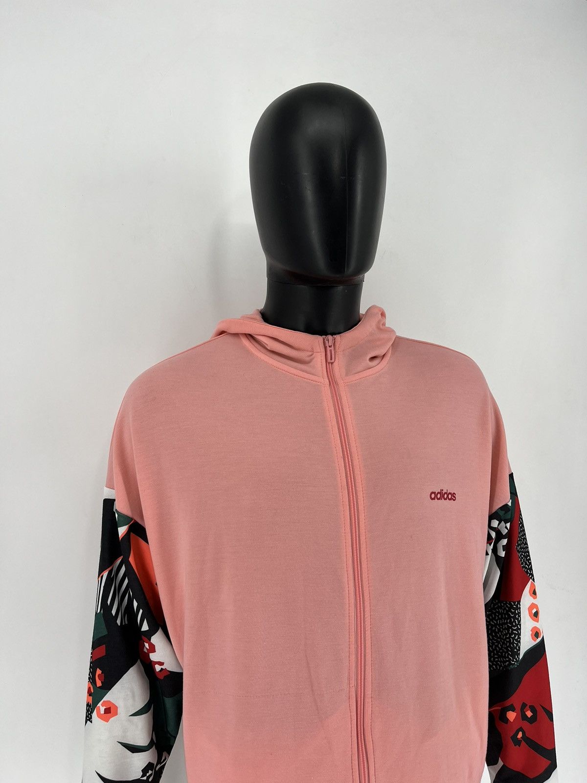 Adidas × Vintage Adidas Vintage Casual Flower Pattern Zip Sweatshirt 90's Size US M / EU 48-50 / 2 - 3 Thumbnail