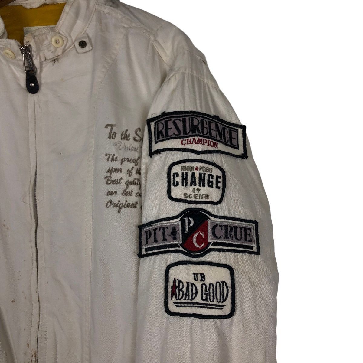 Japanese Brand 🔥Vintage Bomber Jacket Biker Union Made Japan Big Logo Size US M / EU 48-50 / 2 - 3 Thumbnail