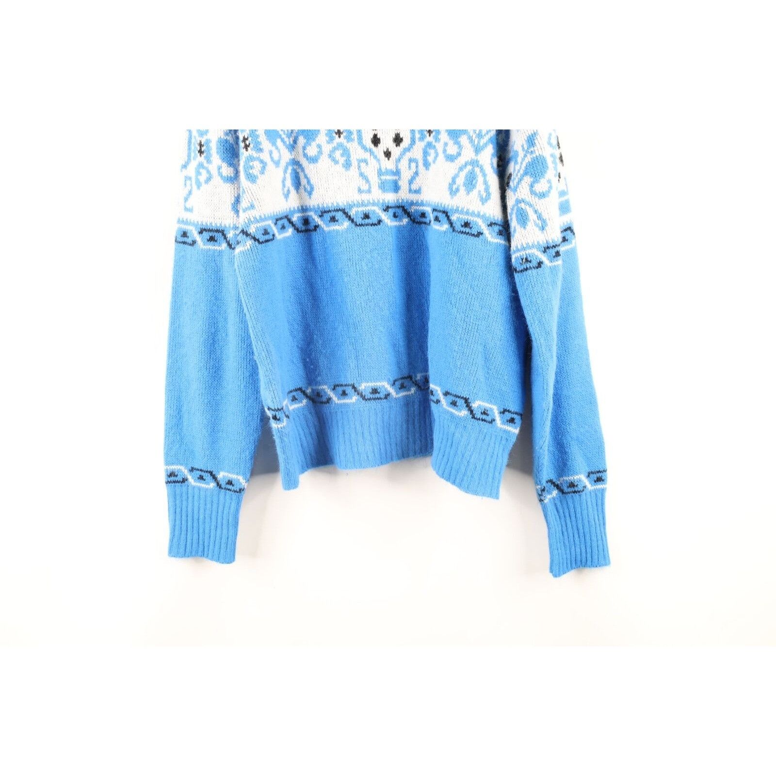 Vintage Vintage 70s Streetwear Fair Isle Nordic Knit Sweater Size US M / EU 48-50 / 2 - 3 Thumbnail