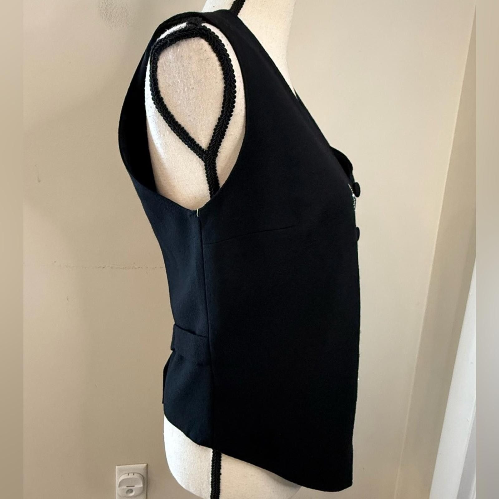 Other Focus 2000 vintage black wool embellished vest SZ 8 Size M / US 6-8 / IT 42-44 - 2 Thumbnail