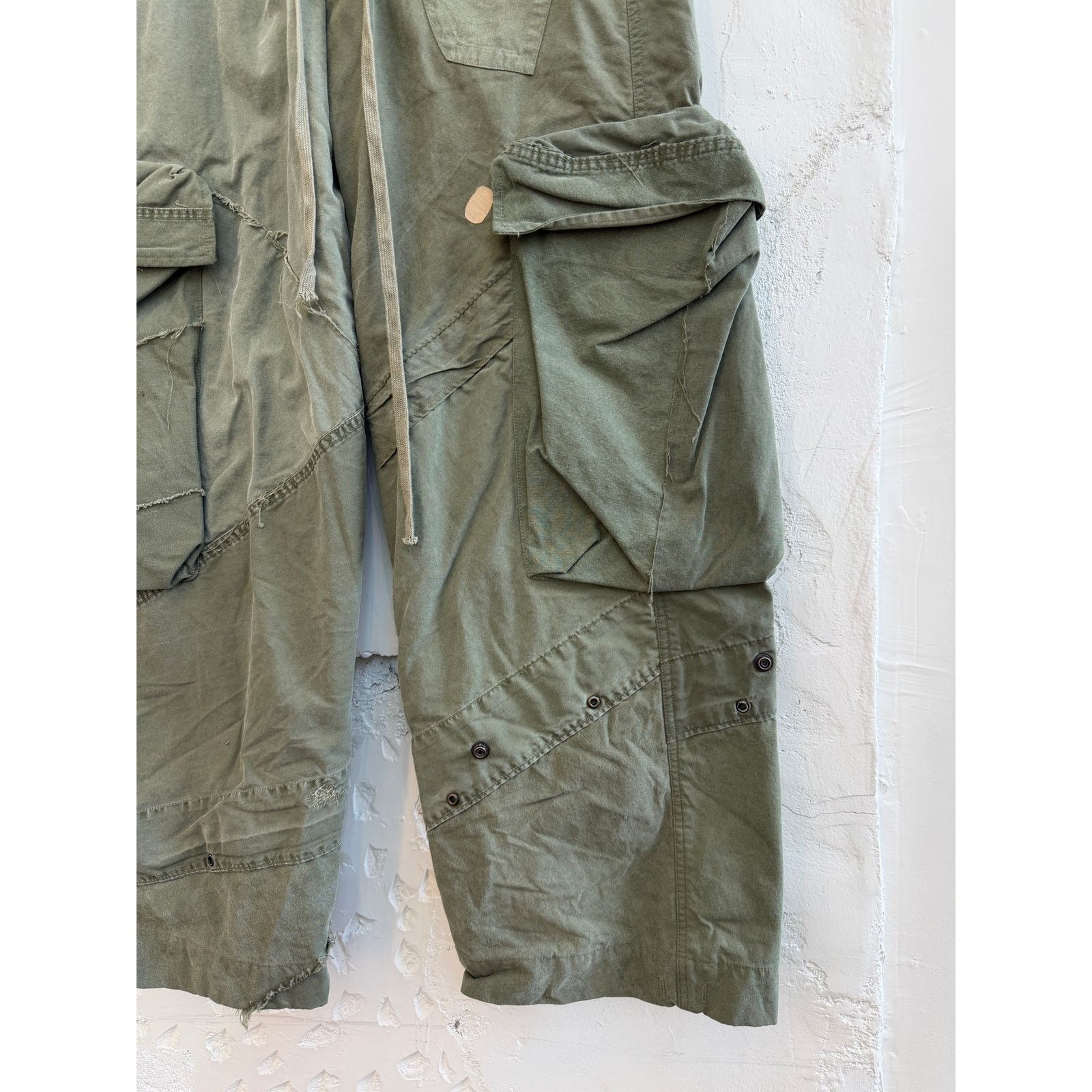 Greg Lauren Greg Lauren SAMPLE Tent Patchwork Wide Leg Cargo Pants Size US 32 / EU 48 - 3 Thumbnail