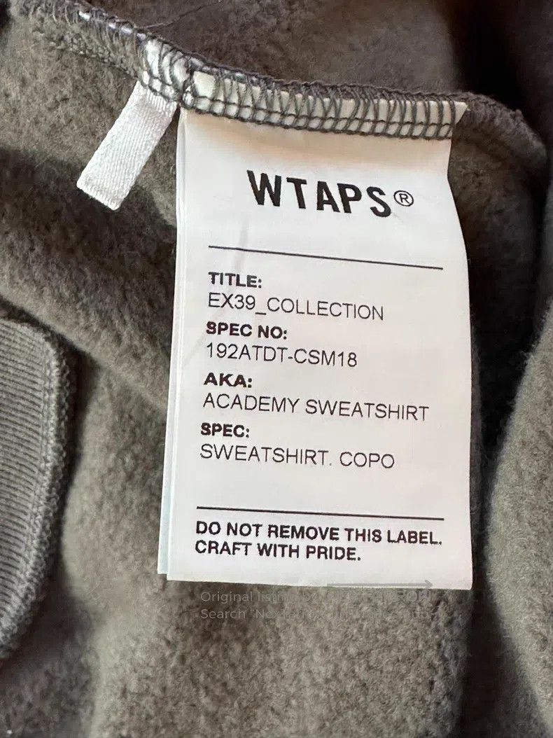 Wtaps Wtaps Sweatshirt Gray Green Size US M / EU 48-50 / 2 - 4 Thumbnail