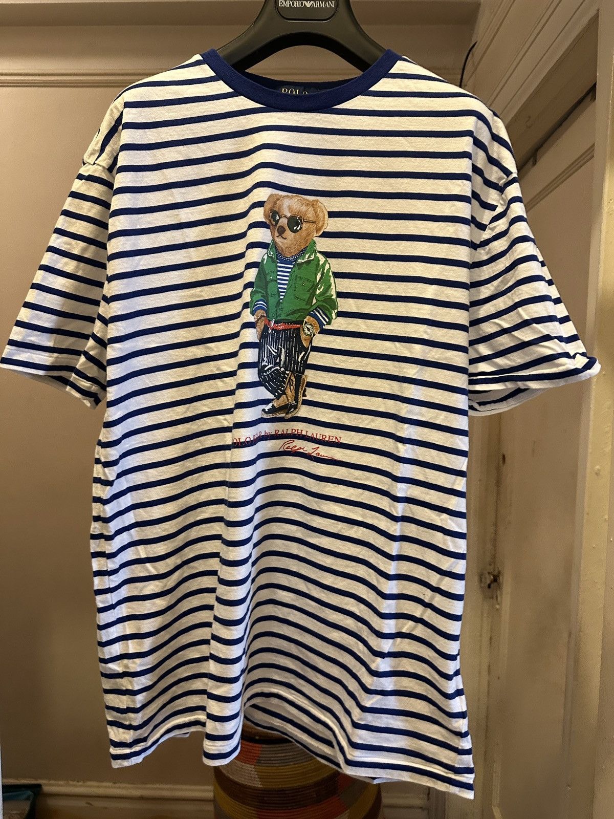 Polo Ralph Lauren Polo Bear Striped Blue Tshirt Size US M / EU 48-50 / 2 - 2 Thumbnail