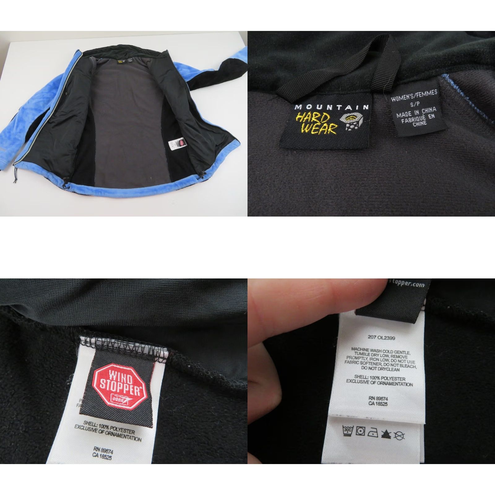 Mountain Hardwear Mountain Hardwear Jacket Womens S Blue Windstopper Fleece Women Size Windproof Zip Coat Size S / US 4 / IT 40 - 8 Thumbnail