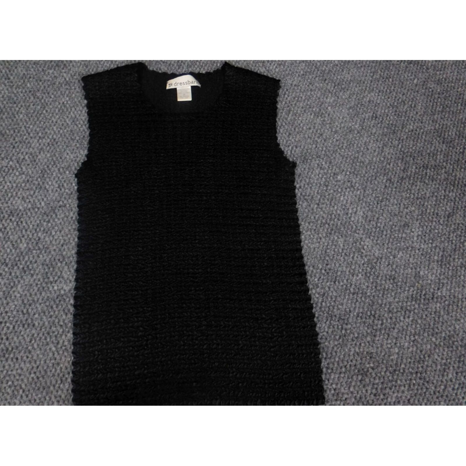 Vintage Dressbarn Blouse Women M Black Stretch Sleeveless Collared Pullover Casual Size M / US 6-8 / IT 42-44 - 3 Thumbnail