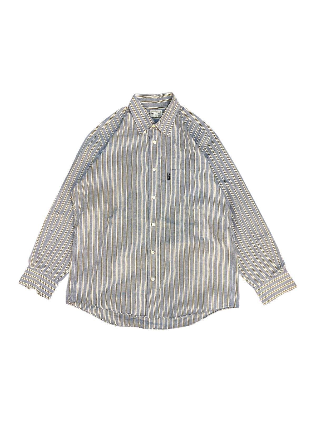 Burberry Rare! Vintage Burberry's Japan Exclusive Stripe Shirt 👔 Size US L / EU 52-54 / 3 - 1 Thumbnail