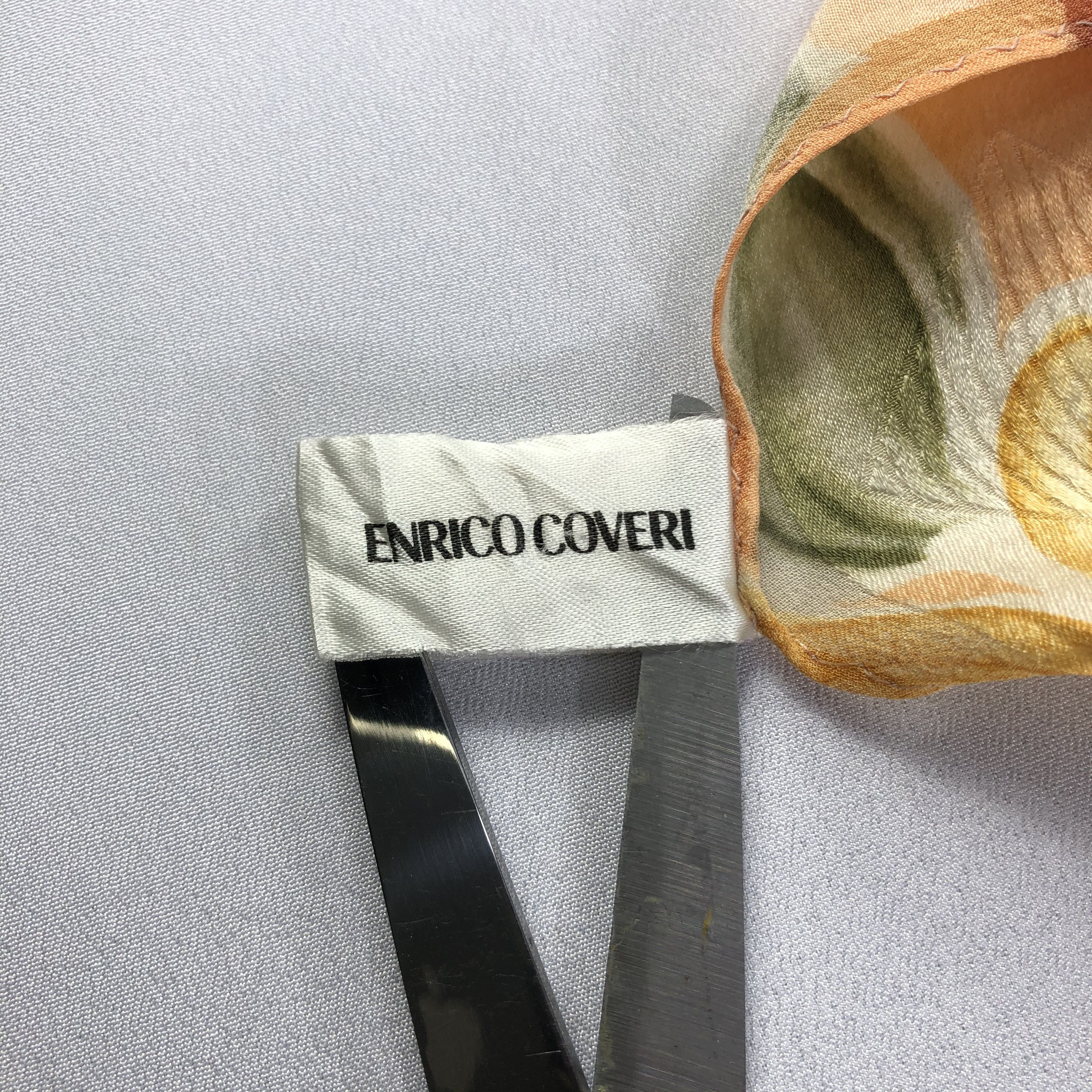 Enrico Coveri × Vintage Vintage Enrico Coveri Silk Scarf Size ONE SIZE - 5 Thumbnail