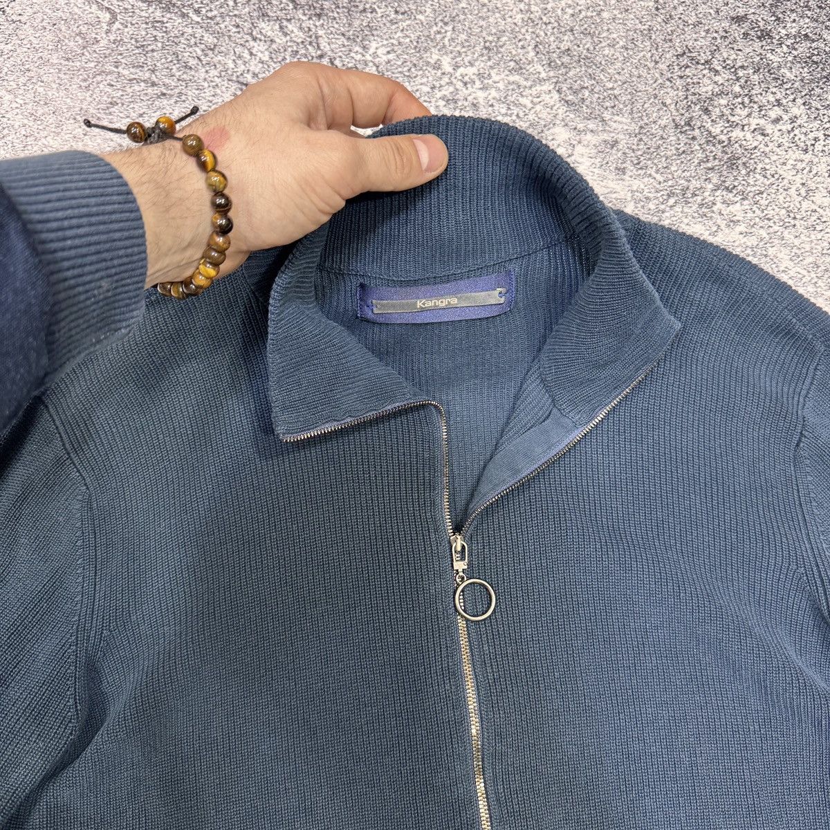 Other Kangra Italy Full Zip Cotton Cardigan Sweater Blue M size Size US M / EU 48-50 / 2 - 4 Thumbnail
