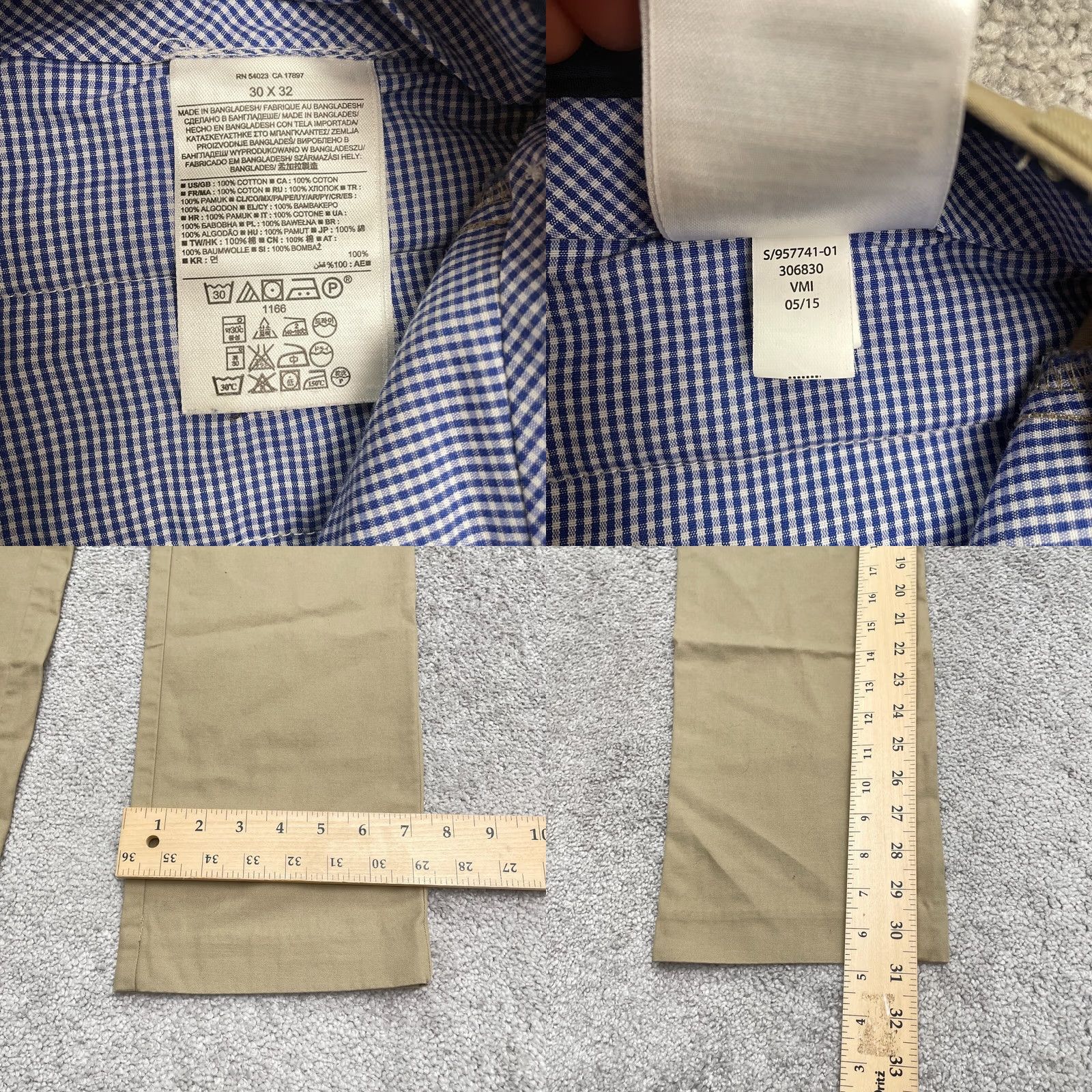 Banana Republic Banana Republic Slim Fit Chino Pants Mens 30x32 Brown 100% Cotton Size US 30 / EU 46 - 8 Thumbnail