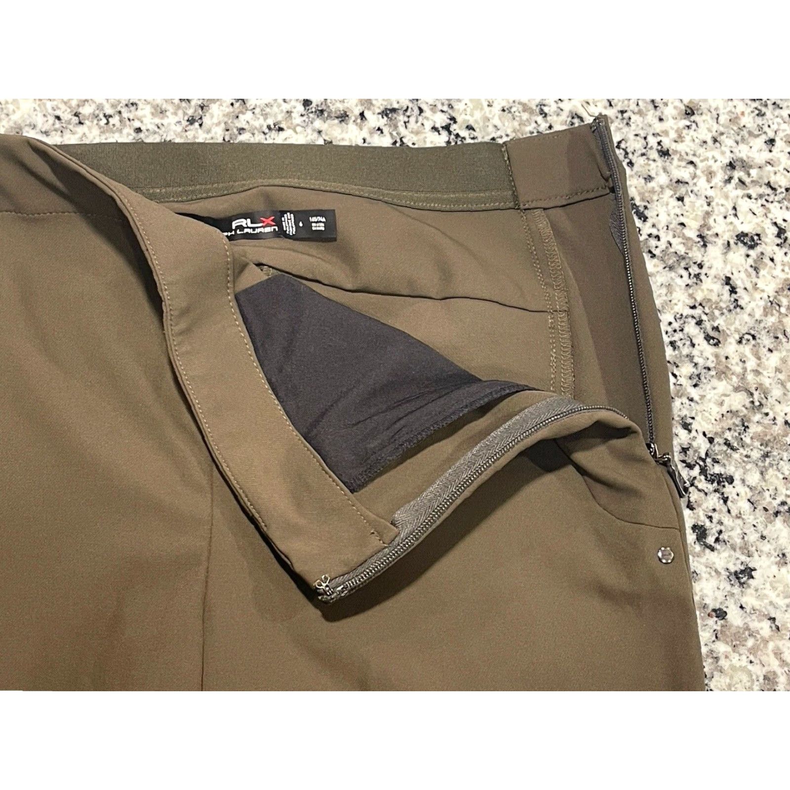 RLX Ralph Lauren RLX Ralph Lauren Golf Stretch Pants Women's Size 6 Green Chino Flat Front 28" Inseam Stretch Machine Washable Womens Size 28" / US 6 / IT 42 - 4 Thumbnail