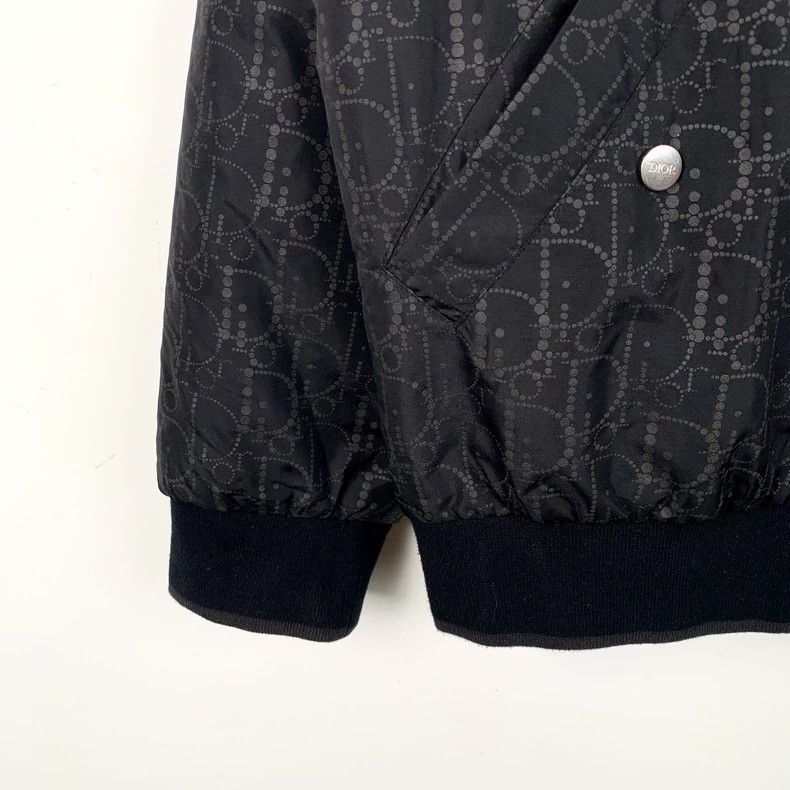Dior Dior Size 13 Black logo embossed full print stand-up collar Size US XXS / EU 40 - 4 Thumbnail
