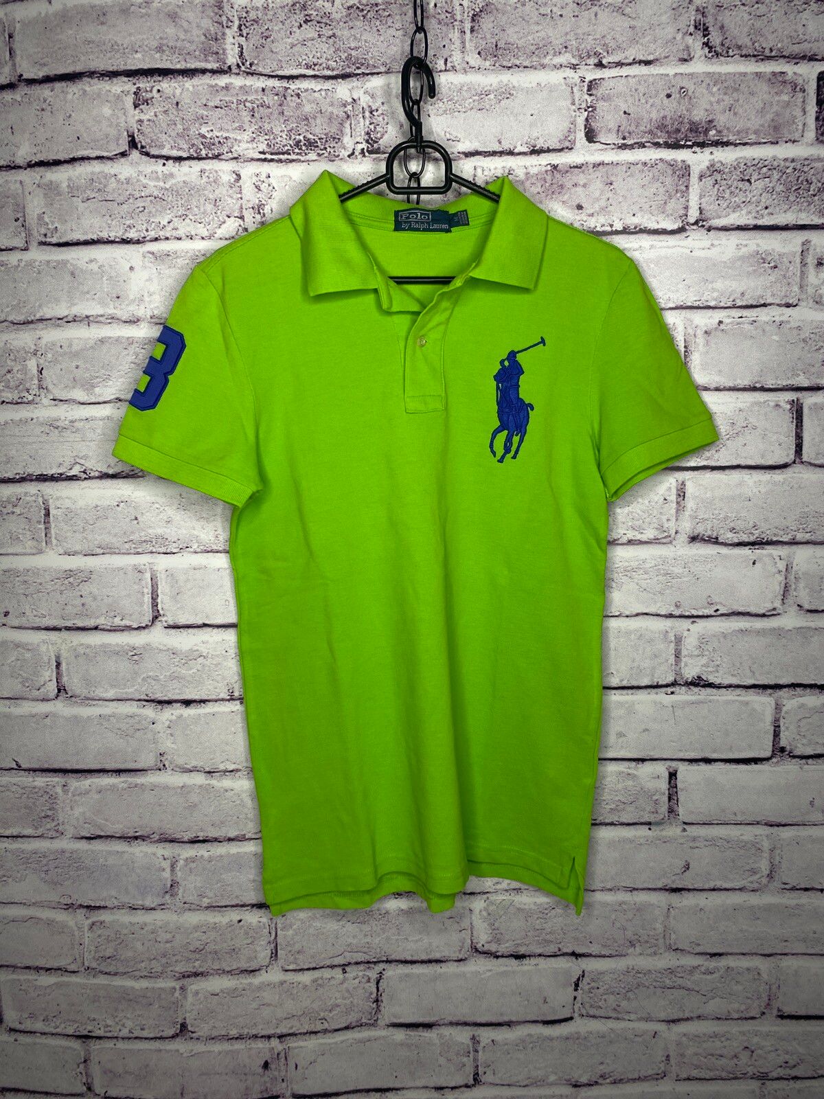 Pre-owned Polo Ralph Lauren X Ralph Lauren Mens Polo Shirt Polo Ralph Laurent 3 Big Pony In Green