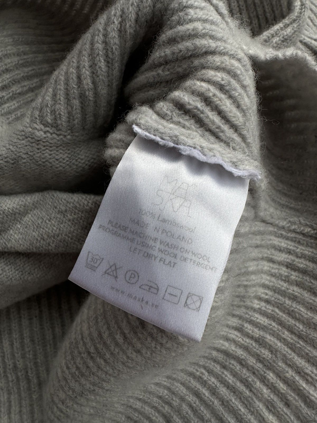 Japanese Brand × Vintage Maska Lambswool Woman Grey Knitted Pockets Sweater Size XS / US 0-2 / IT 36-38 - 8 Thumbnail