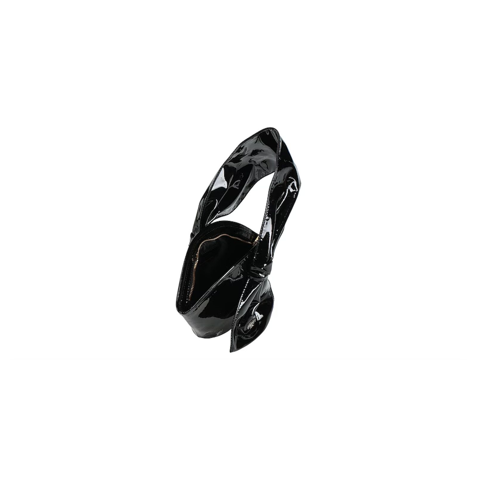Moschino Moschino Couture Jeremy Scott Black Patent Leather Handbag Size ONE SIZE - 2 Thumbnail