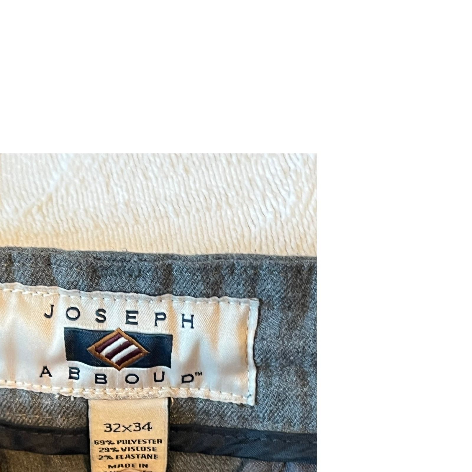 Joseph Abboud Joseph Abboud Gray Poly/Viscose Combo Dress Pants Mens 32x34 Size US 32 / EU 48 - 3 Thumbnail