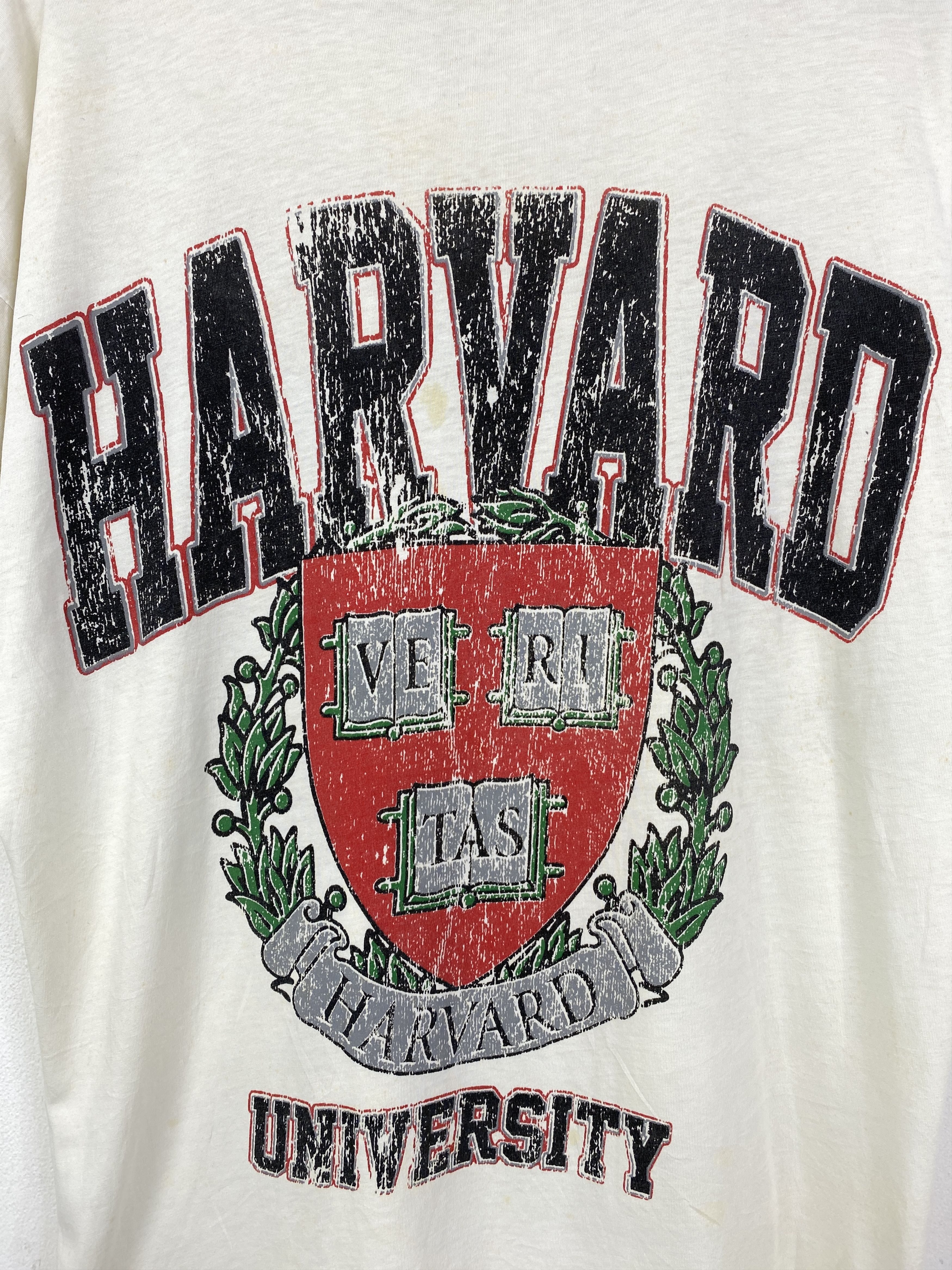 Vintage Vintage Harvard University Collegiate Crewneck Tee TA0735 Size US L / EU 52-54 / 3 - 6 Thumbnail